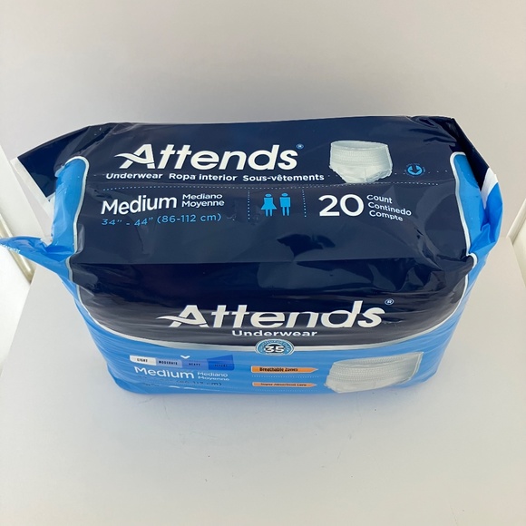 Attends Disposable Underwear Pull On with Tear Away Seams Medium, AP0720 NEW - Picture 3 of 8